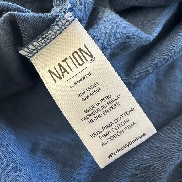 Nation LTD Zeta Puff Sleeve Top - Navy - Small - Picture 7 of 8